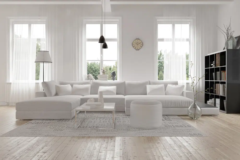 Light Monochromatic Color in Living Room