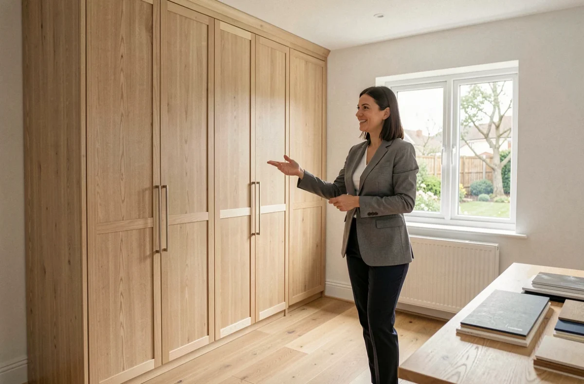 Spécialiste de HGD-Aménagement présentant un aménagement intérieur personnalisé dans une maison rénovée