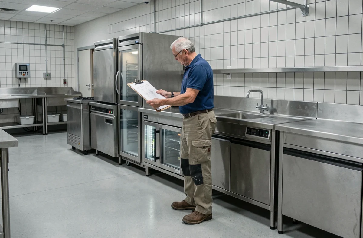 Installation de cuisine professionnelle en inox pour collectivité par Nord Collectivité dans le Nord de la France